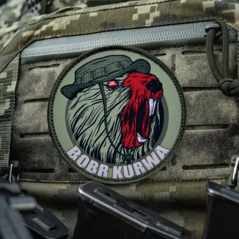 “Beaver” Morale Tactical Patch Printed Hook&Loop Patches Military Bobr Kurwa Army Badge Armband Combat Backpack Stickers
