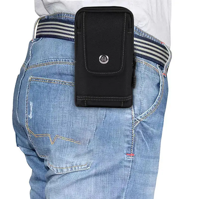 Vertikale Stil Handy Abdeckungen Gürtel Holster Universal Für Karte Handy Halter Taille Tasche Männer Oxford Tuch Taschen