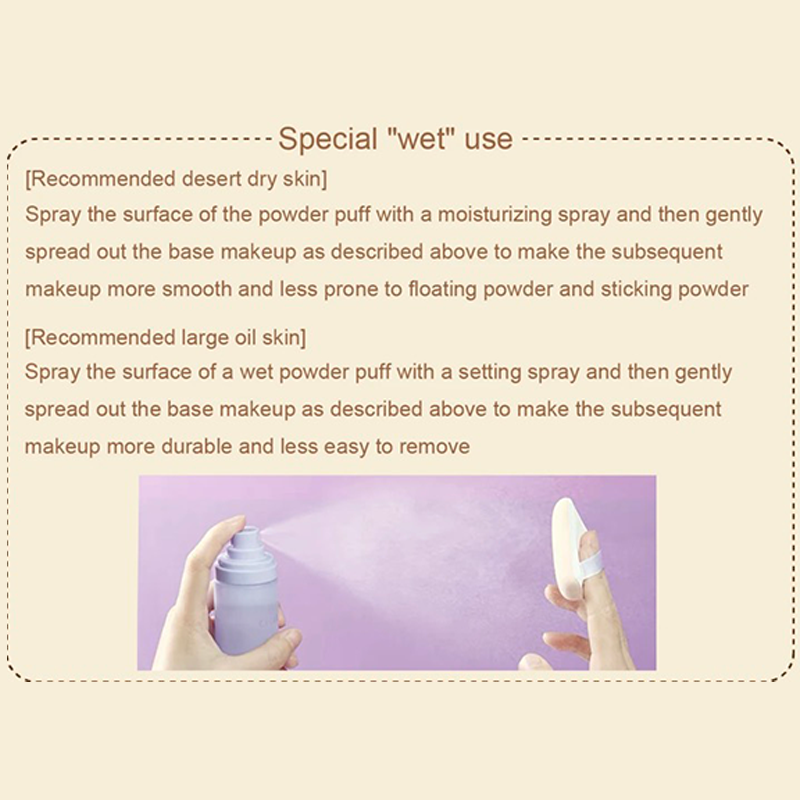 Grande soffio per trucco Waterdrop, spugna morbida di zucchero filato, per fondotinta e correttore, uso bagnato e asciutto, lunga durata, unisex, sicuro per la pelle