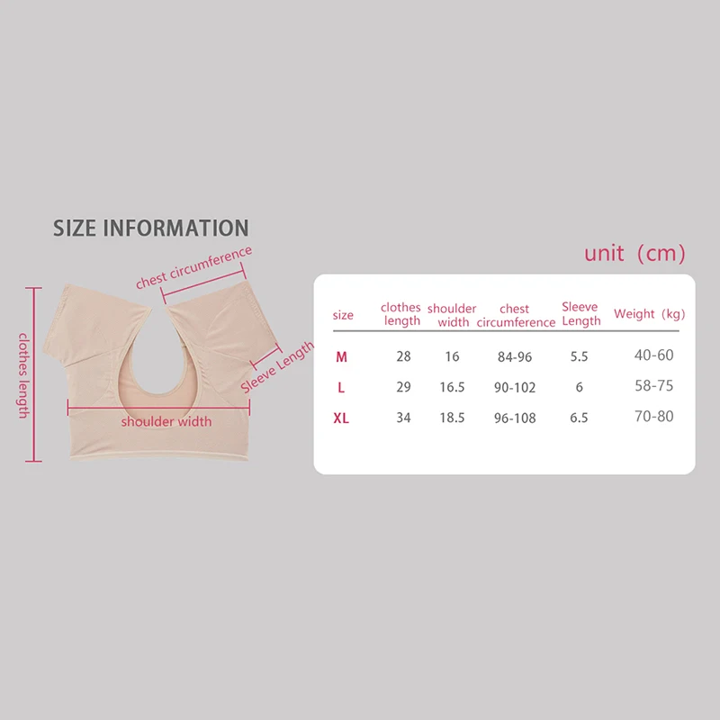 女性のための汗を吸収するためのTシャツの形をしたパッド,洗える,汗を吸収する,脱臭パッド
