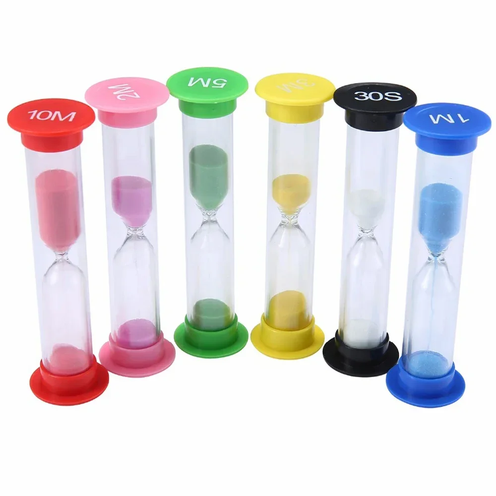Plastic Sand Timer Small 30 Seconds/1 Minute/2 Minutes/3 Minutes/5 Minutes/10 Minutes Sand Meter Clock Hourglass Clocks