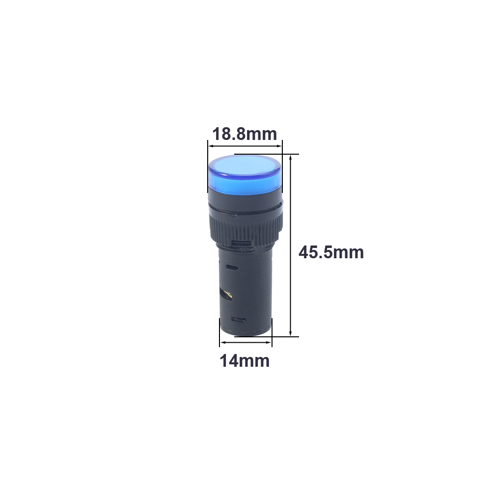 10 teile/los Kunststoff Panel Mount Signal Power LED Anzeige Lampe Durchmesser 16mm LED Signal Licht 24V12V220V Rot Grün gelb Blau
