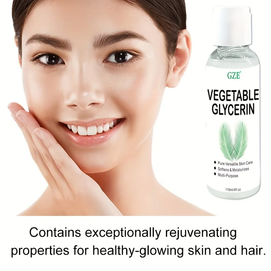 GZE-Glicerina Vegetal Multiusos, 100% Pura, Cuidados Versáteis com a Pele, Suavizante e Hidratante, Cuidados com a Pele Multiusos
