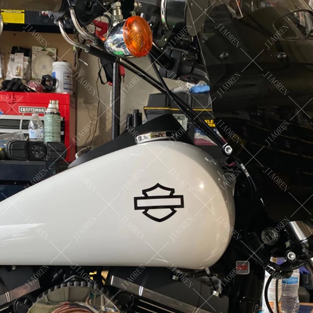 Adesivo de vinil para motocicleta de 2 polegadas, logotipo de barra e design de escudo # 1 unidade