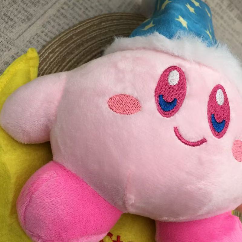 Anime Kirby Pluszowe zabawki Kawaii Śliczny różowy Peluche Kreskówka Miękka wypchana lalka Zwierzęca puszysta poduszka Wystrój pokoju domowego Prezent urodzinowy Dziecko