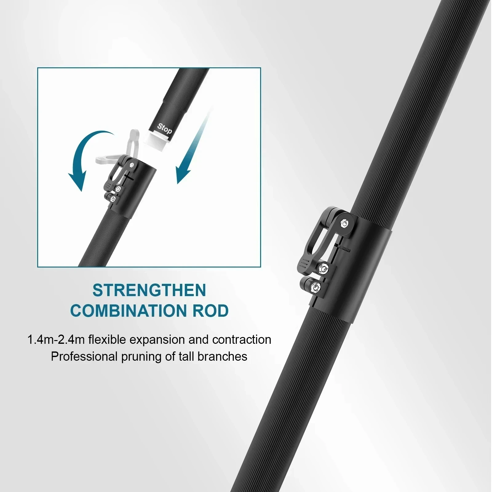 Gisam 8 นิ้วBrushless Telescoping POLEลูกโซ่ไฟฟ้าสูงสาขาเลื่อยสวนตัดแต่งกิ่งเครื่องมือสําหรับMakita 18Vแบตเตอรี่Pin