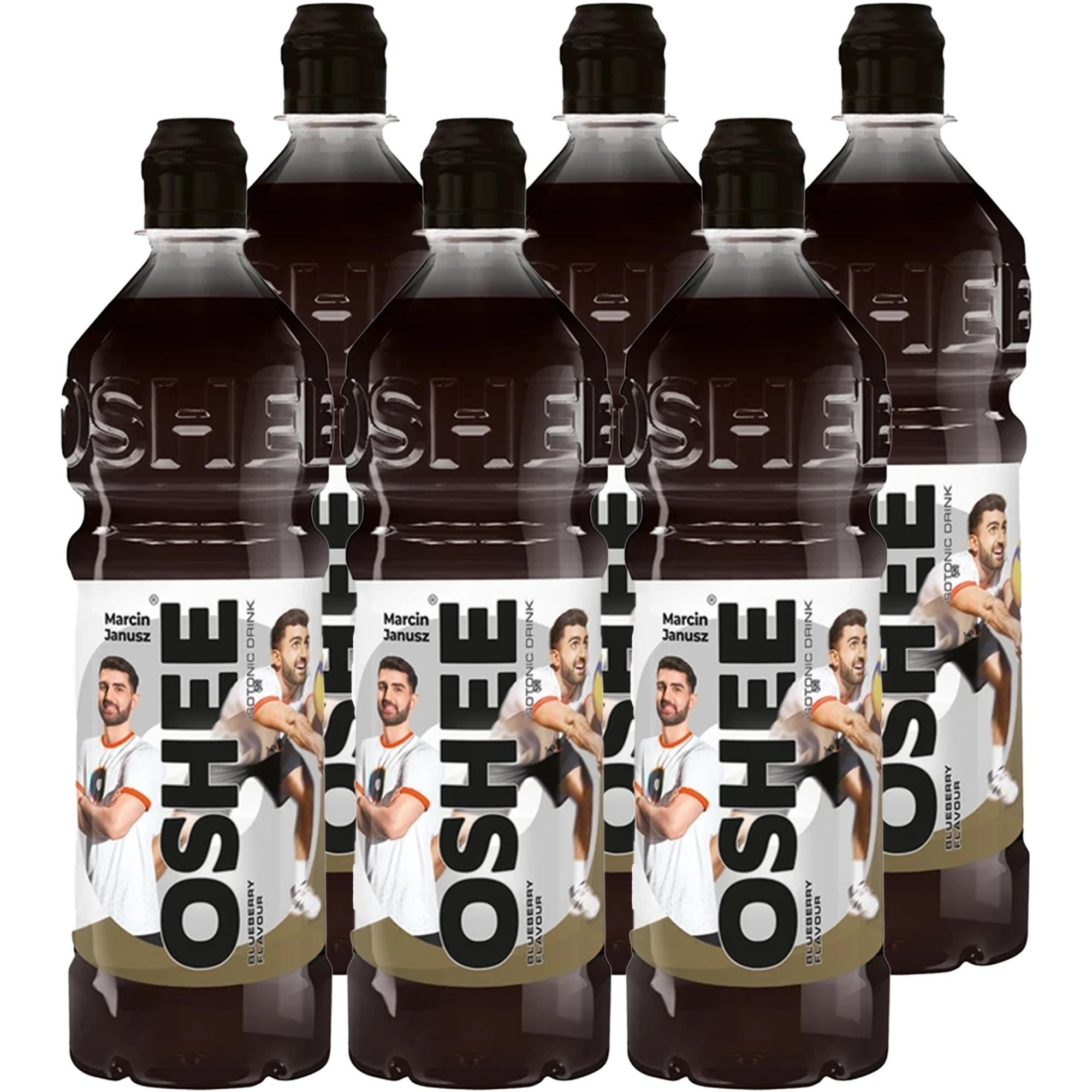 Oshee Napój izotoniczny o smaku o smaku jagodowym z dodatkiem witamin 750 ml x 6 sztuk