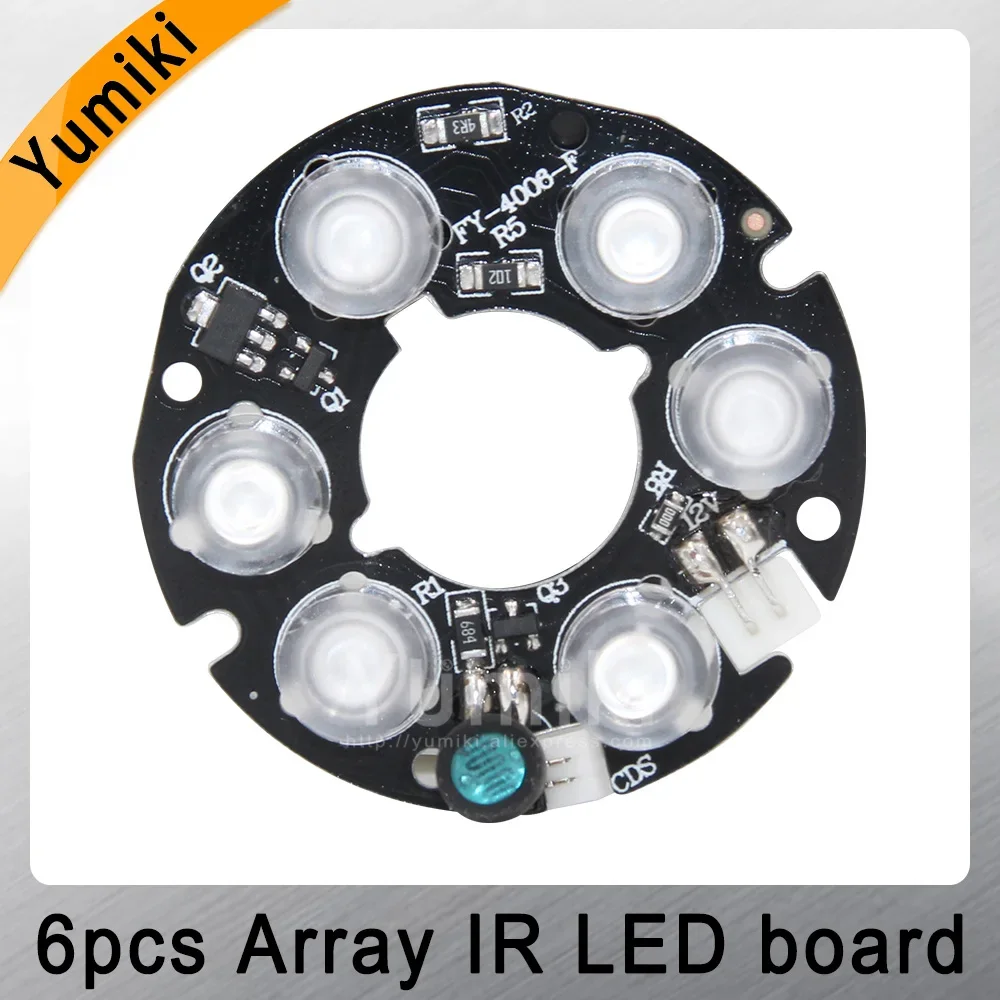Yumiki nuevo tablero infrarrojo LED IR de 6 * para cámaras CCTV visión nocturna (diámetro de 45mm)