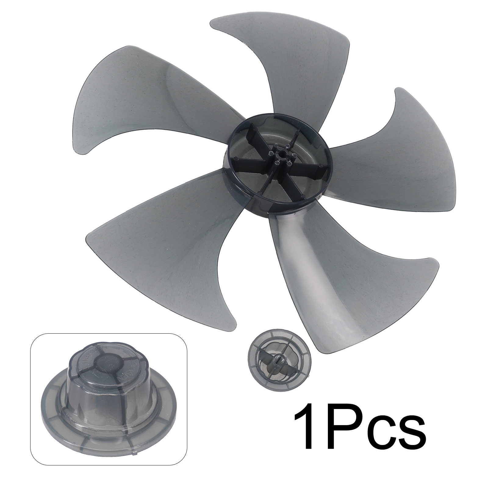 1pc 14 Polegada lâmina de ventilador de plástico doméstico cinco folhas com porca capa para pedestal ventilador elétrico acessórios