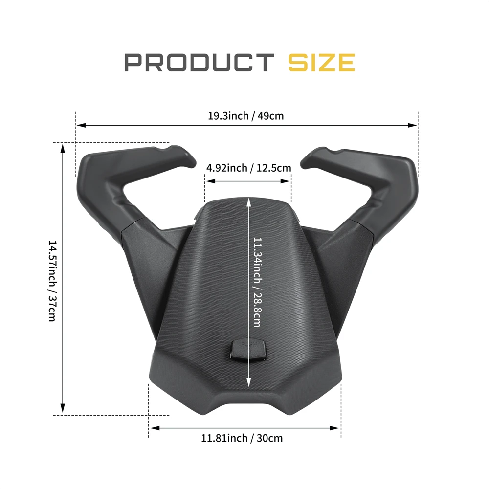 Assento de passageiro 2 up com apoio para os pés, assento com alças de grap para can-am ryker 600 900 sport rally edition max mount 219400800   Necessário
