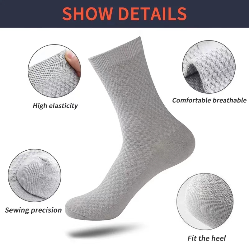 Hohe Qualität 10 Paare/los Männer Bambus Faser Socken Atmungsaktive Kompression Lange Socken Business Casual Männlichen Kleid Sox größe 38-45