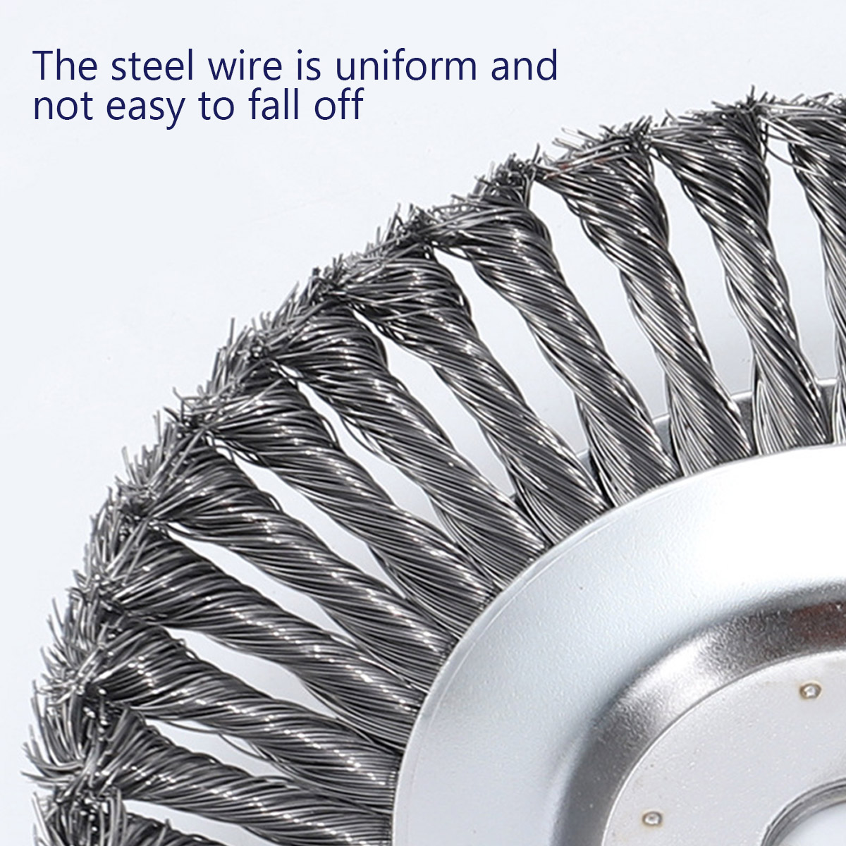 Roda de fio de aço de 6/8 polegadas, escova de ervas daninhas para jardim, cortador de grama, ferramentas de corte, cabeça de aparador de grama de jardim