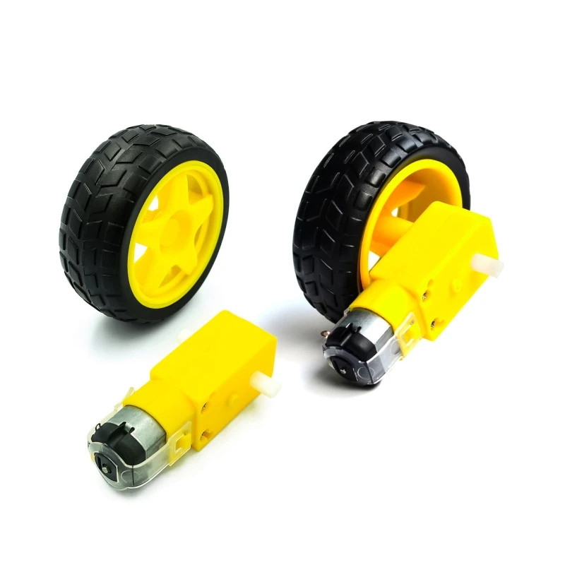 Smart car chassis robot tire plus DC reduction set wheel motor