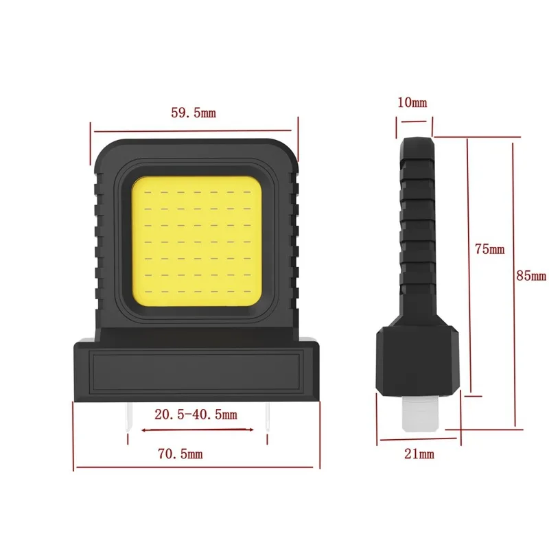 Acessórios para ferramentas elétricas, luz de trabalho led para makita, milwaukee, dewalt, bosch, dayi lomvum zhipu 18v-21v bateria de íon-lítio