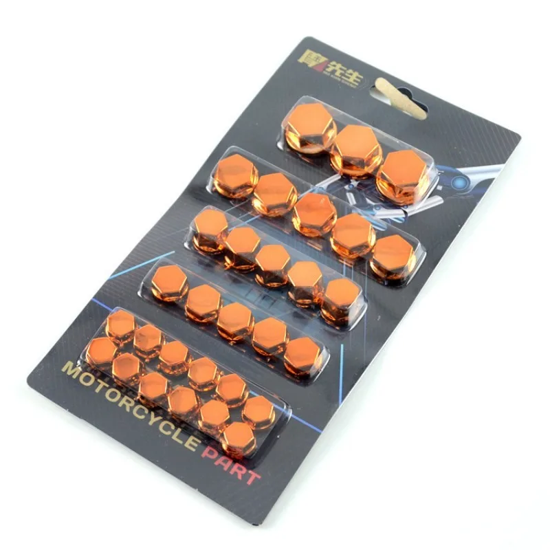 30 unids/set cubierta de tornillo de cabeza de motocicleta cubierta de tapa de tuerca piezas de modificación decorativas accesorios para Yamaha/Kawasaki/Honda