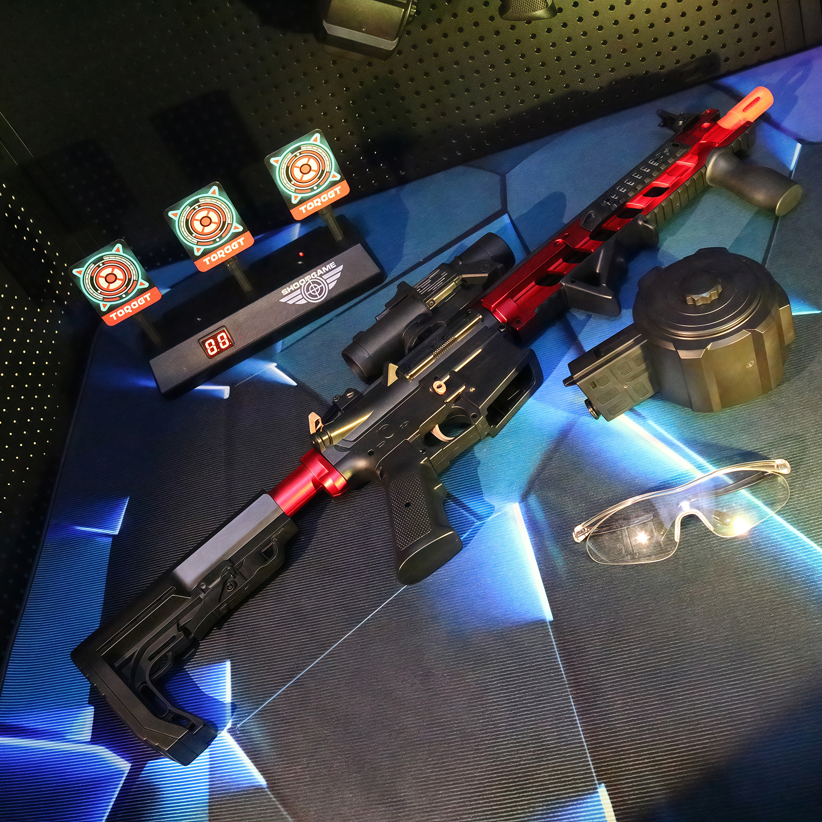 M416 Electric Gel Ball Blaster Toy Gun， Manual/Automatic Mode  , Rechargeable - Suitable for Summer Outdoor Shooting Games