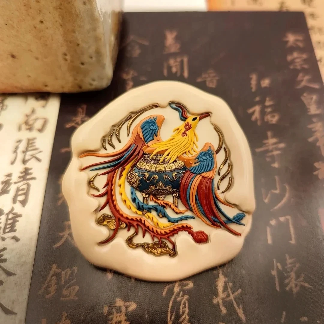 Lacquer Seal Seal Head Animal Multi-Layer Fine Carved Special Relief Copper Head Invitation Envelope Seal Handmade Diy Stamp Toy