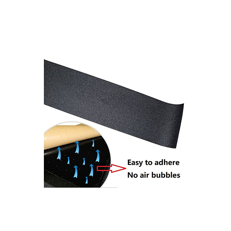 スケートボード用グリップテープ、スクーターグリップテープ、サンドペーパーシート、階段ペダル、車椅子ステップ、黒、11 "x 34.6" 、88x28cm