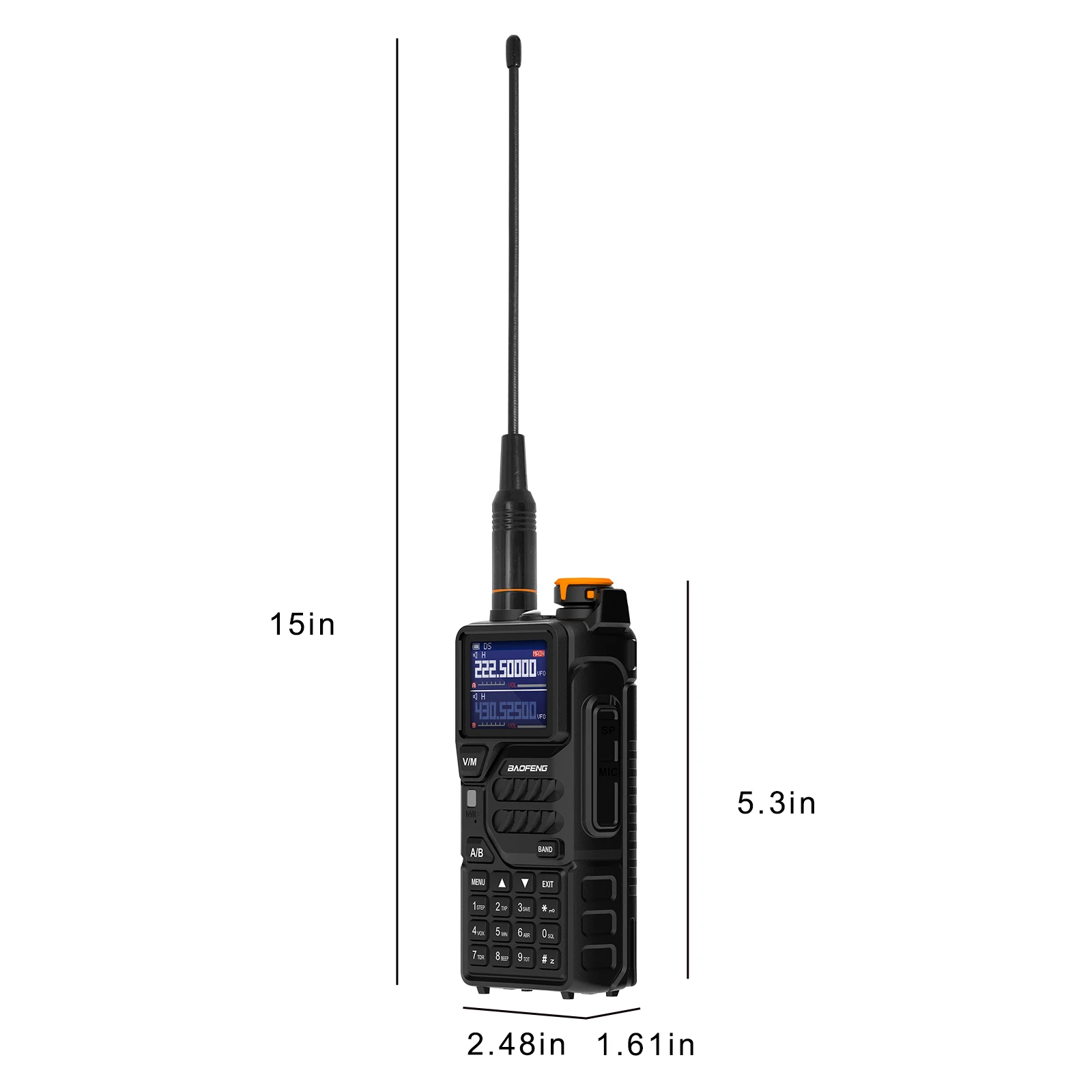 Neues Baofeng K5PLUS 10W AM/FM Walkie Talkie Multi-Bands 999CH 2500mAh Langstrecken-Handfunkgerät