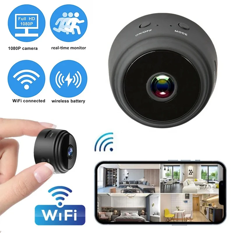Minicámara A9 WiFi HD 1080P IP, videocámara de videovigilancia para el hogar, protección de seguridad secreta, videocámaras remotas