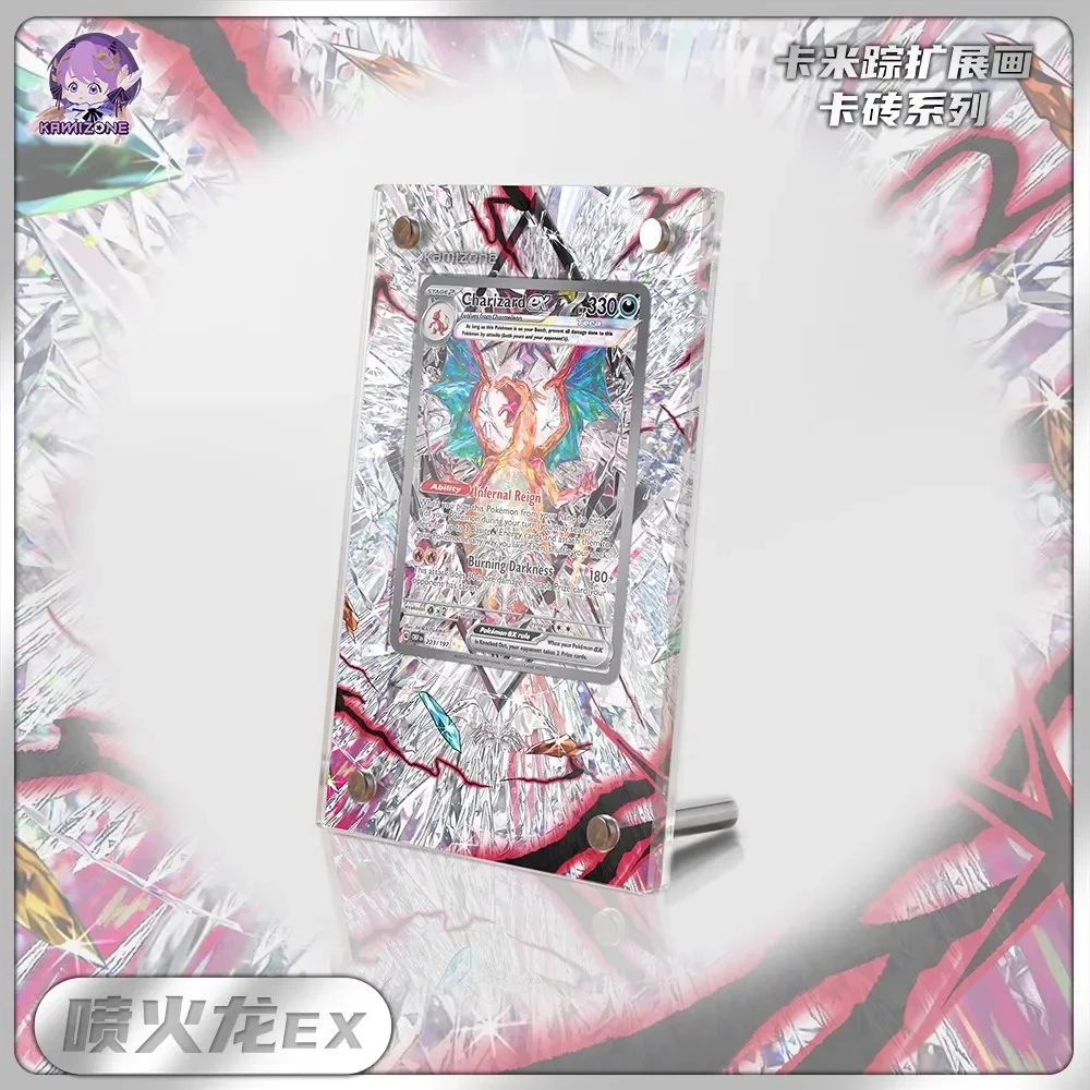 Pokemon Display Stand Mew VMAX Magikarp Cynthia Miriam Charizard Acrylic Card Brick Photo Frame PTCG Gift Toy Not Include Cards