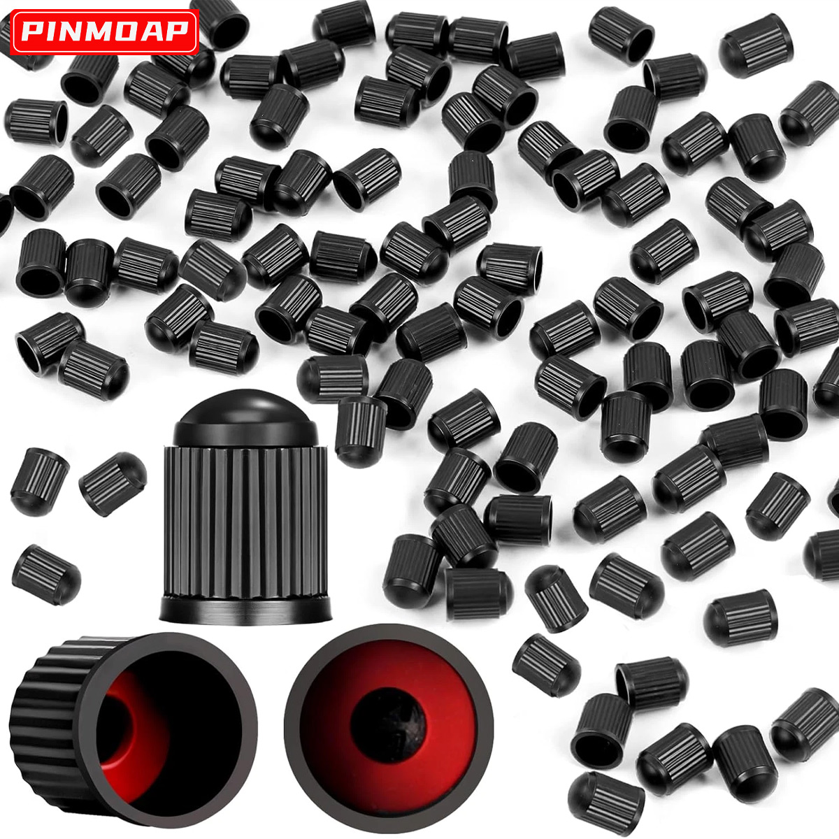 Autoband Ventieldopjes Universele Plastic Ventieldopjes Met O Rubberen Ring Autoband Ventiel Plastic Zwarte Ventieldopjes