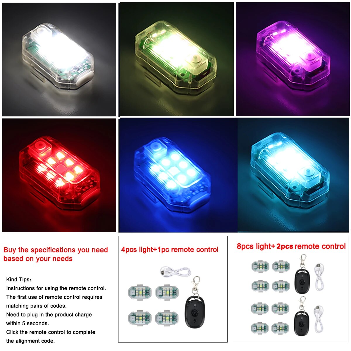ハイライト ワイヤレス リモート コントロール LED ストロボ ライト ドローン ストロボ ライト 航空機ストロボ ライト フラッシュ ポジション ワイヤレス ライト