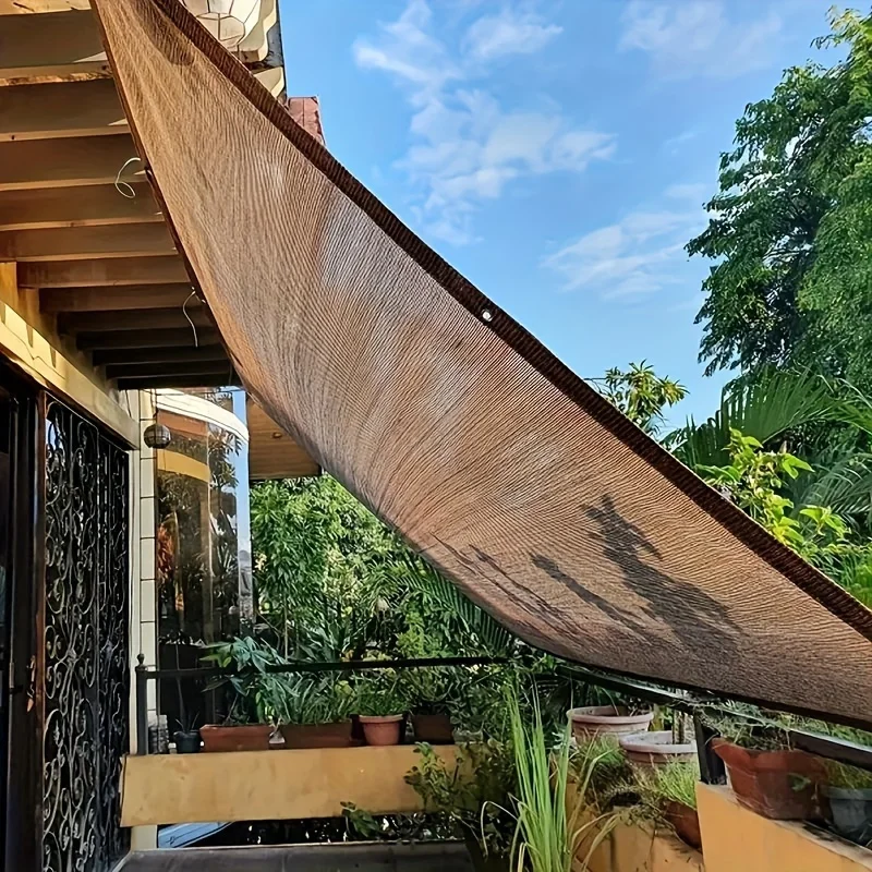Durevole baldacchino di protezione UV marrone - Rete parasole per esterni - Dimensioni multiple disponibili per viaggi, picnic e piscine