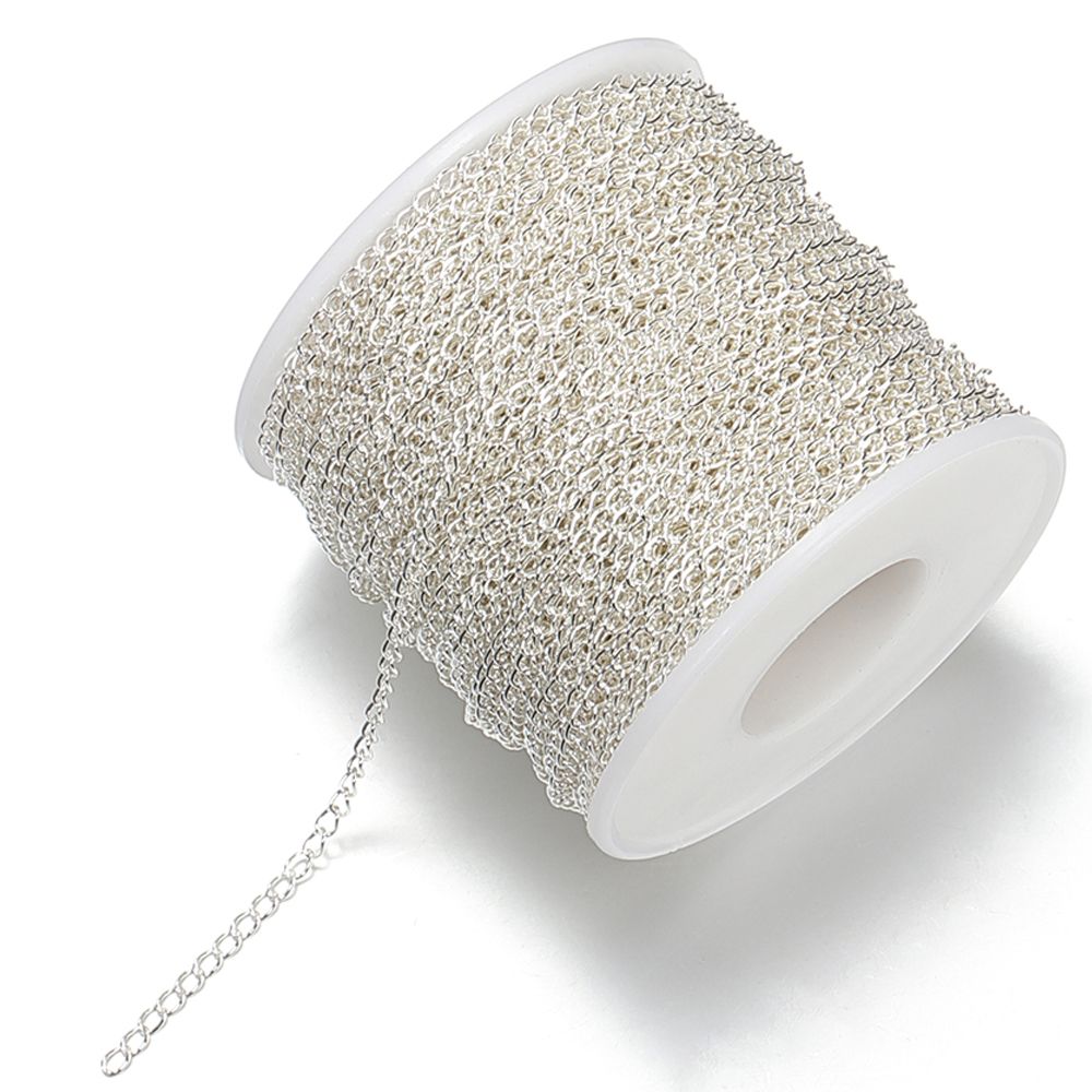 Corrente de extensão de aço inoxidável de 2 metros 2/3/4mm colar de ouro pulseira acessórios de corrente corporal faça você mesmo
