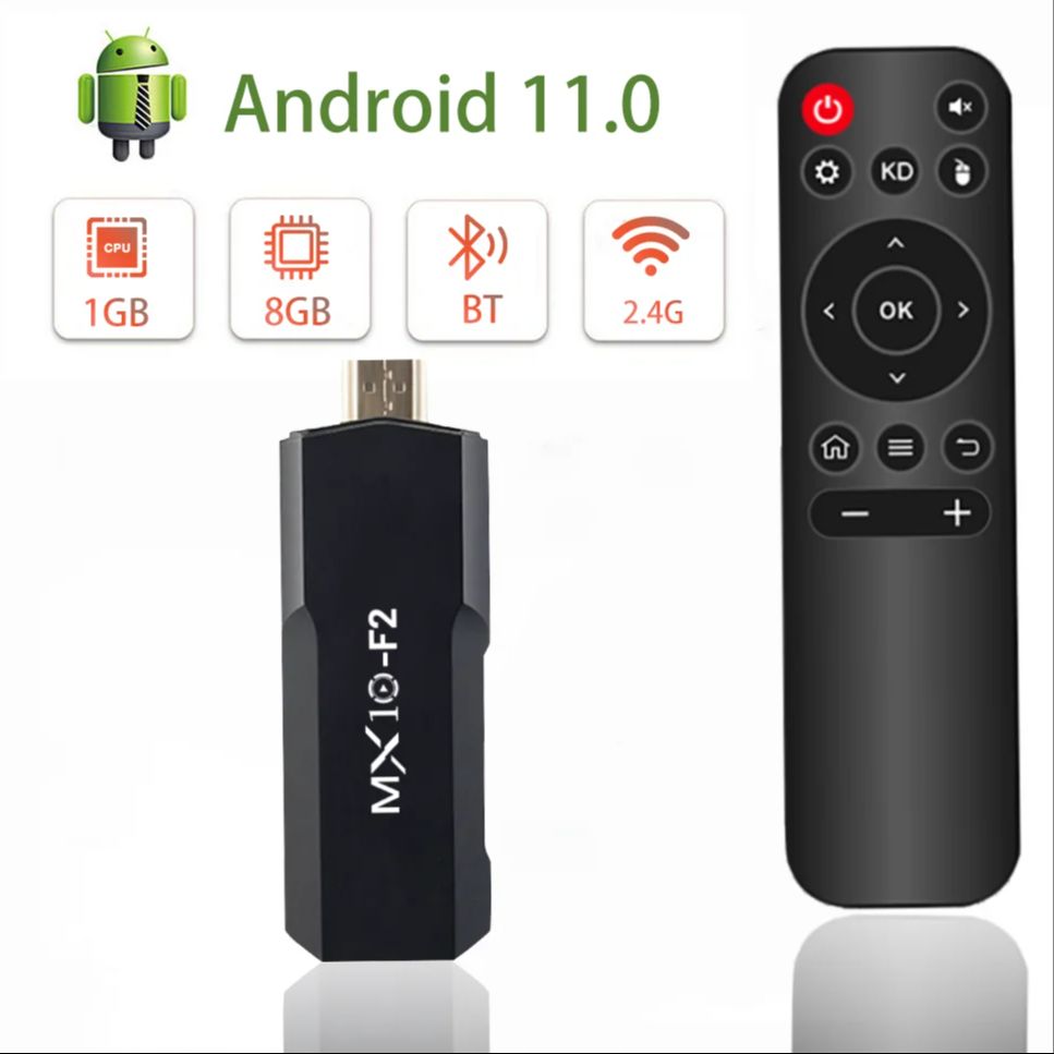 TV Sticks 1gb 8gb 1 unit Android 2024 stb mx10 F2 TV Box Android 4k eu Android TV Stick