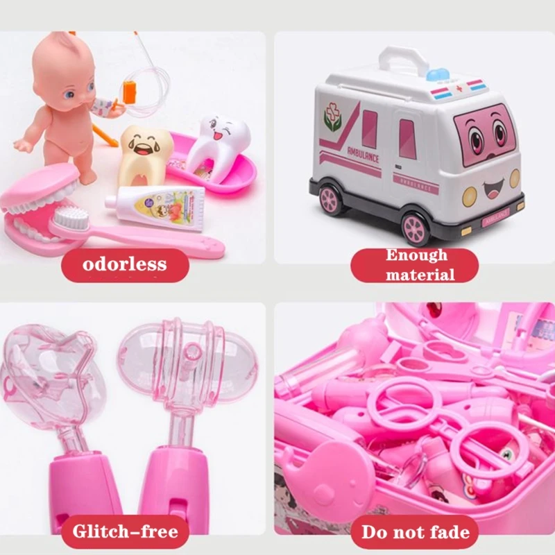 Bác Sĩ Mới Bộ Cho Trẻ Em Giả Vờ Chơi Gái Game Nhập Vai Bệnh Viện Accessorie Y Tế Y Tá Dụng Cụ Túi Đồ Chơi trẻ Em Quà Tặng
