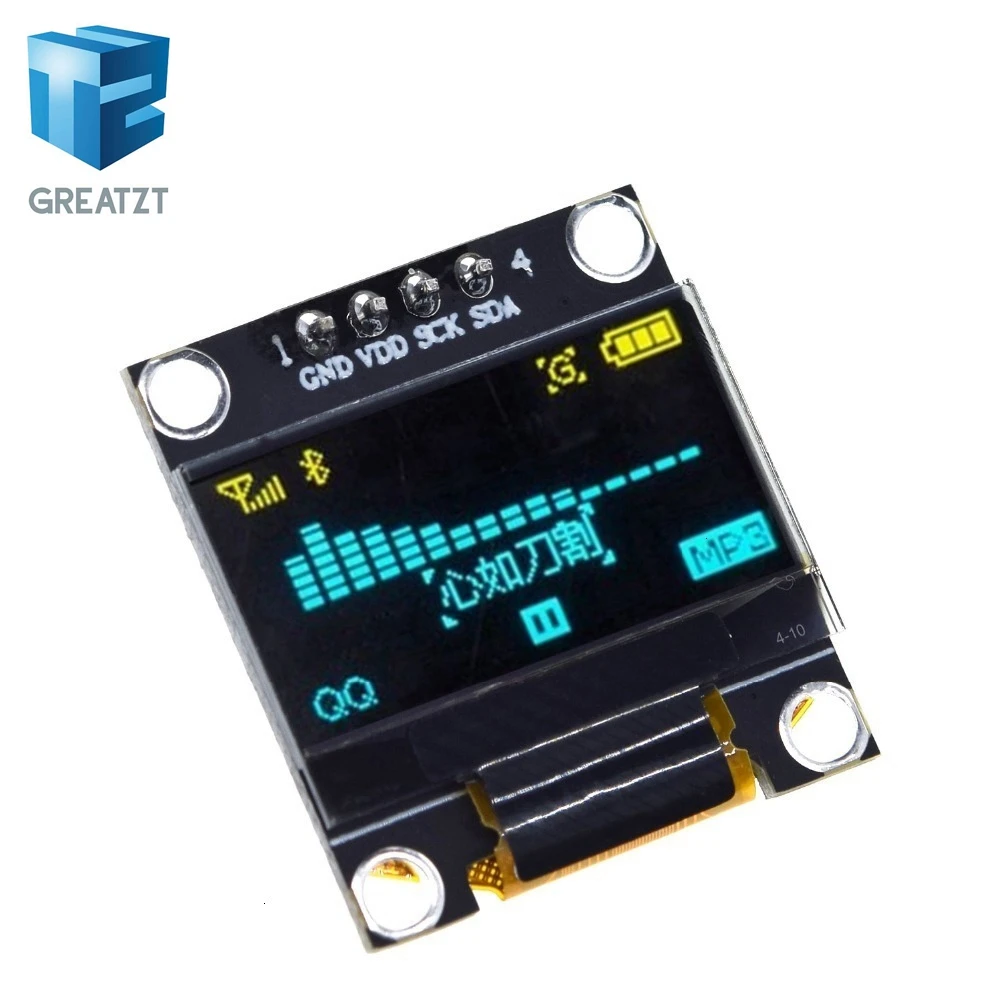 Módulo de pantalla OLED IIC SPI Serial de 0,96 pulgadas, 7/4 pines, blanco/azul/amarillo, azul/amarillo, SSD1306, placa de pantalla LCD 12864 para Arduino