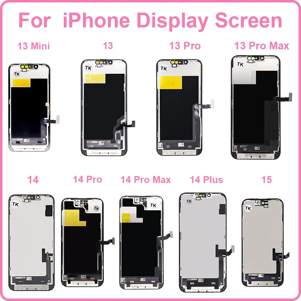 AAA+++ NEW OLED for iPhone XS Max X XR LCD Incell for iPhone 11 15 14 Pro Max 13 Mini 12 Plus OLED Display Digitizer Component