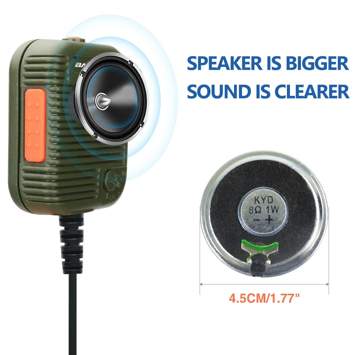 Baofeng AR-152 Walkie Talkie mikrofon PTT radia głośnik Keenwood 2-Pin typ mikrofon ręczny dla UV-K5 UV-21 Pro DR-1801