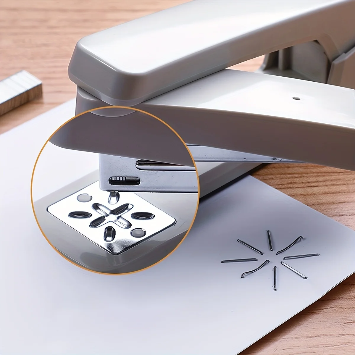 1pc Rotating Stapler,25 Sheet Capacity for Office/School Use, 360° Manual Design,Durable Metal Construction,Business Stationery