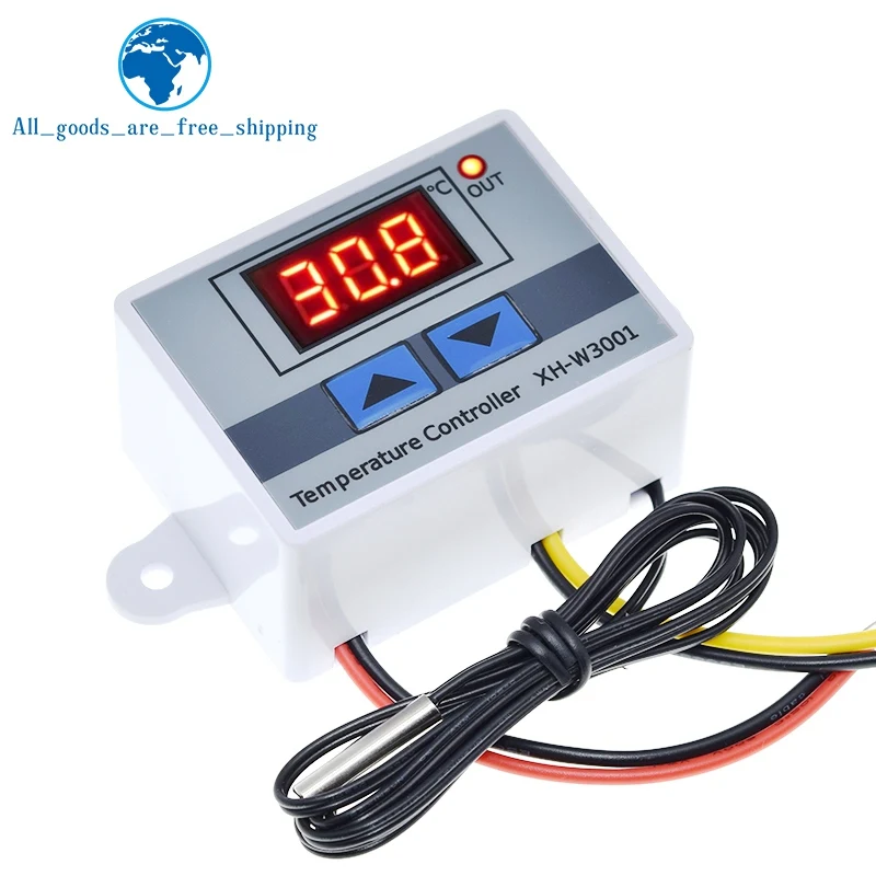 TZT W3001 Digital Control Temperature Microcomputer Thermostat Switch Thermometer New Thermoregulator 12/24/220V