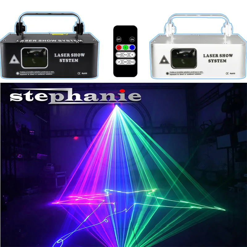 Controle remoto 500mw rgb laser feixe linha scanner projetor dj discoteca palco efeito de iluminação festa casamento bar clube luzes dmx