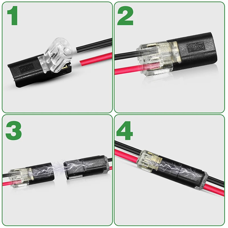 10 Uds. Conector eléctrico automotriz de 2 pines conexión de Terminal de tira conector eléctrico impermeable Cable de coche