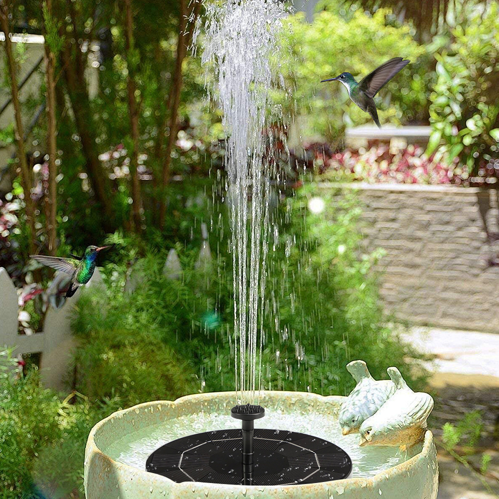 Solar Powered Floating Fountain Pumps Garden Pool Pond Bird Bath Outdoor Water Pump Free-Standing Floating Pump with 8 Nozzles