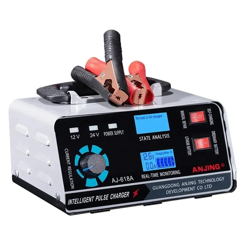 Ładowarka akumulatorowa o dużej mocy 400W 12V/24V ładowarka samochodowa Trickle Smart Pulse do naprawy samochodów SUV Truck Boat