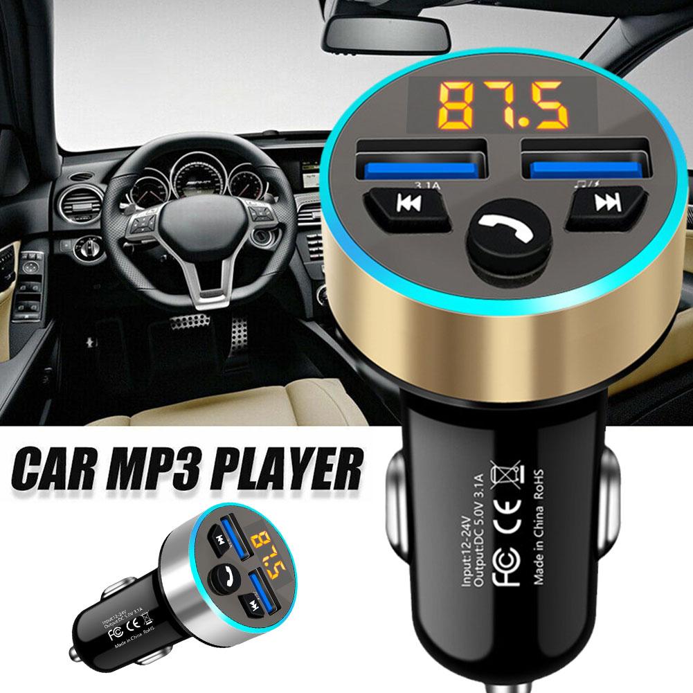 Pemancar FM Bluetooth mobil, pemutar MP3 Stereo dengan Handsfree, Kit 5.0 pengisi daya ganda FM cepat dan pengisian USB Modulator Z0V1