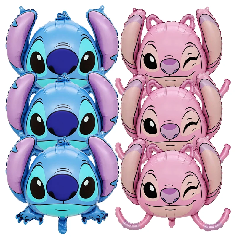 Juego de Globos de punto de Disney para niño y niña, decoraciones para fiesta de cumpleaños, Globos de película de aluminio, suministros de decoración para fiesta DIY, 6 uds.