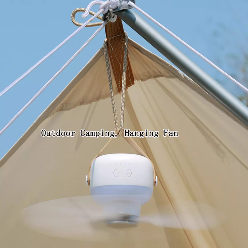 Electric fan ceiling fan, dormitory small fan, mosquito net ceiling, desktop triangular frame, adjustable night light