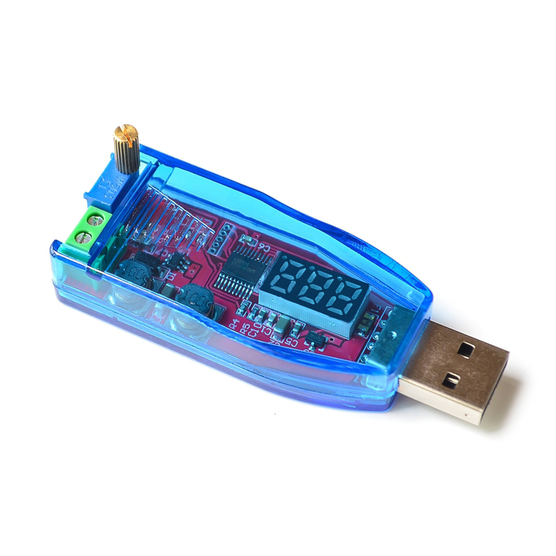 LED DC-DC 5V から DC 1-24V 調整可能なポテンショメータ USB ステップアップ/ダウン降圧コンバータ電源電圧レギュレータモジュール