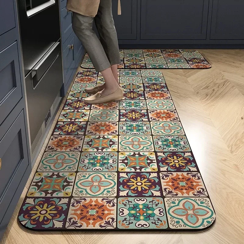 Alfombras de cocina antideslizantes para sala de estar, Alfombra de área larga, piso de cocina, alfombras M0at, Alfombra de puerta de entrada, decoración del hogar