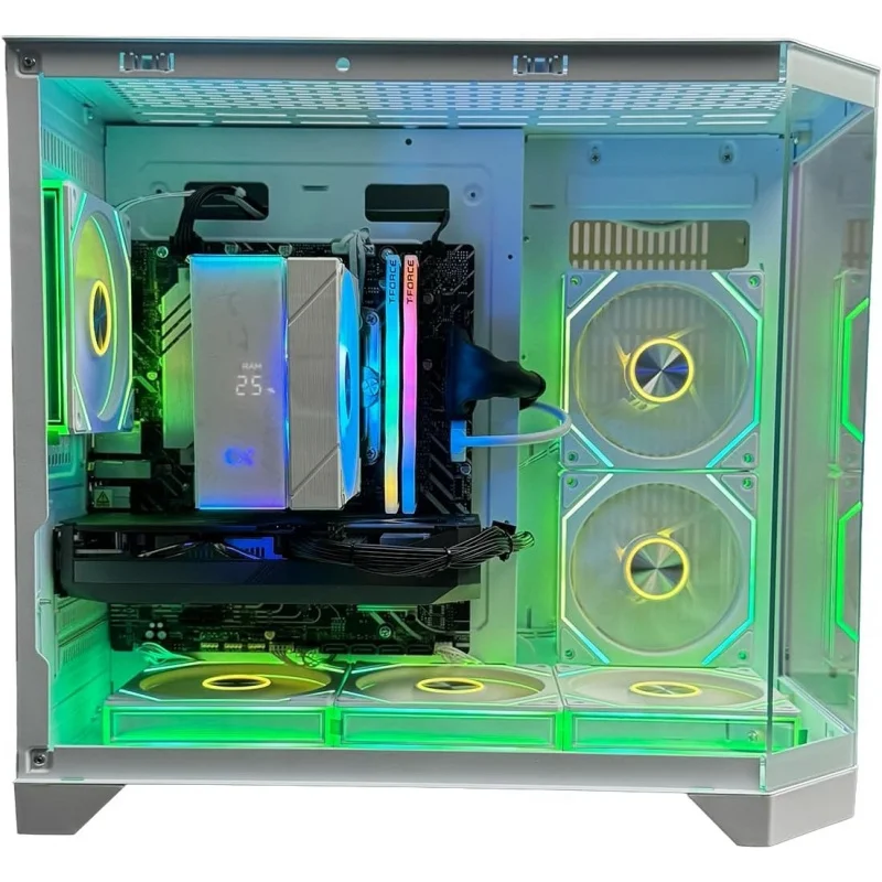 PC para juegos G6MATX PRO Core i5 14400F CPU RTX 5060 Ti GPU DDR5 H610 MB DDR5 16GB RAM 1TB SSD M.2 120 AC CPU Cooler 600w PSU Blanco