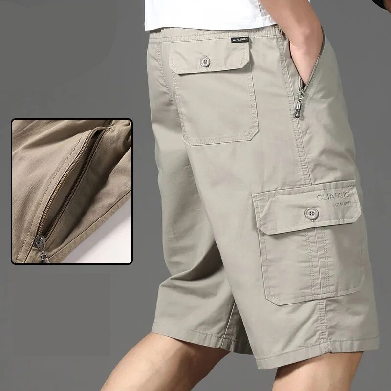 Große Größe Herren Sport Casual Shorts Mode Lose Gerade Cargo-Shorts Baumwolle Bequeme Strand Laufen Kurze Hosen