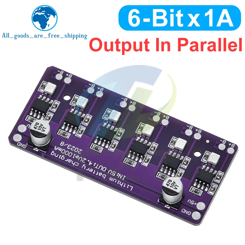 TZT Charging Module PCB Circuit Board Charger Array 5V Input for 18650 4.2V Lithium Battery Electric Scooter Accessories