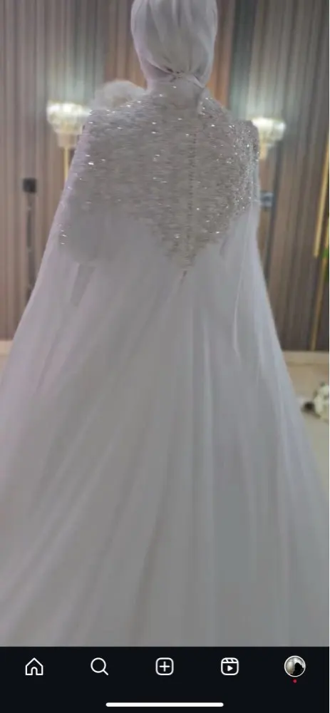 Ciynsia Customized Long Sleeve Muslim Wedding Gowns for Bride High Neck Beaded Chiffon A Line Arabic Women Bridal Dress 2026