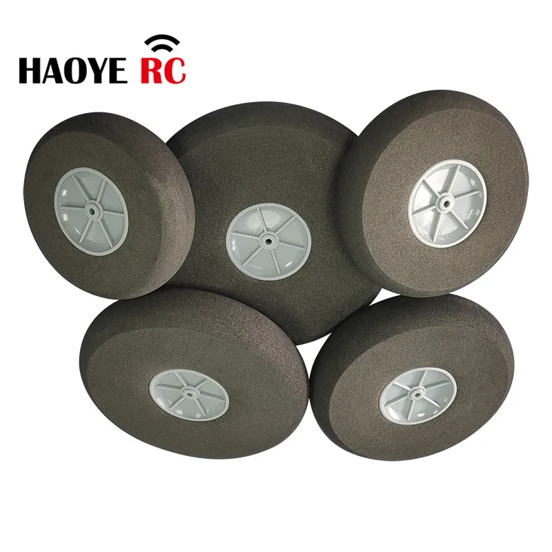 Haoye 2pcs/Lot High Quality Airplane Wheels Diamete25/30/40/50/60/70/80/90/100/110mm RC Model Sponge Wheels  Tire Landing Gear
